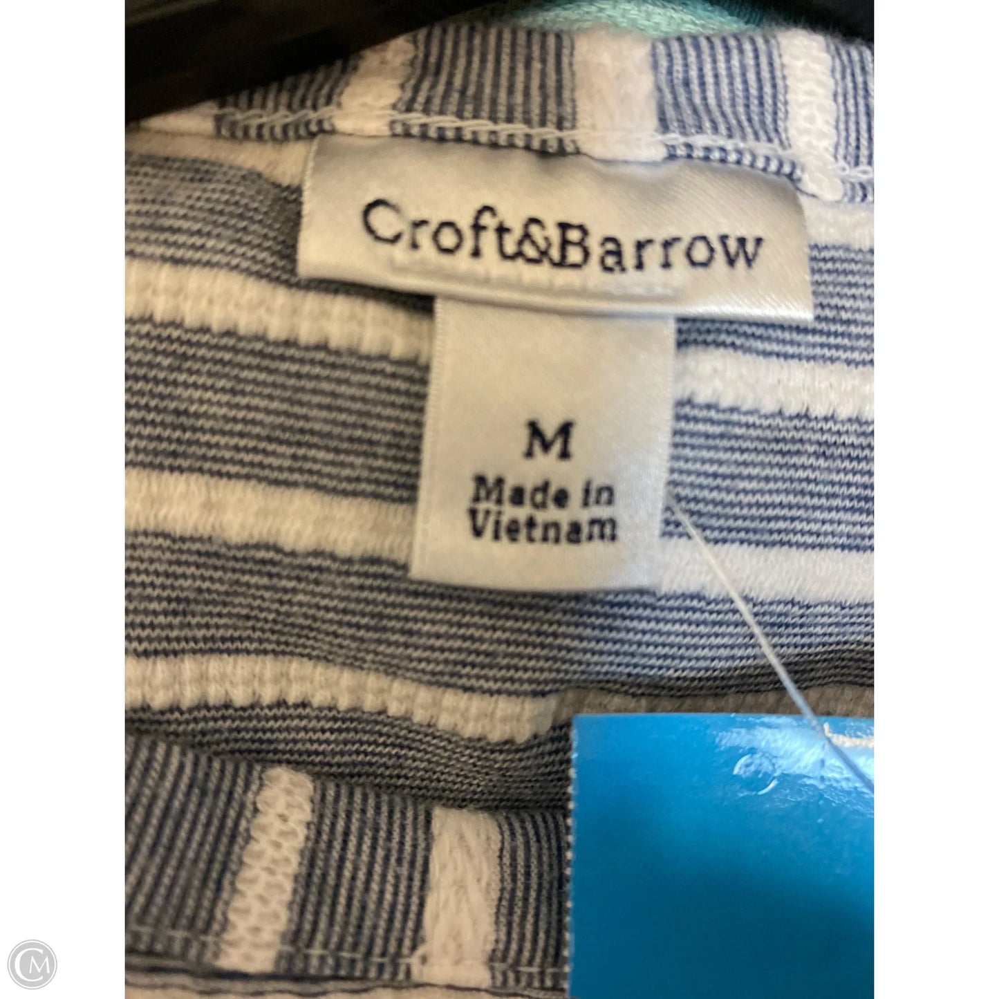 Top 3/4 Sleeve By Croft And Barrow In Blue, Size: M