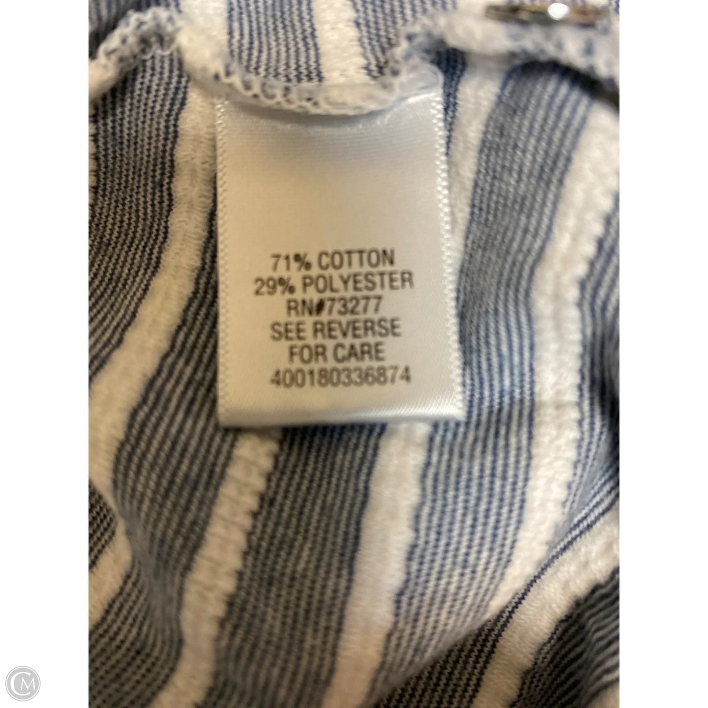 Top 3/4 Sleeve By Croft And Barrow In Blue, Size: M