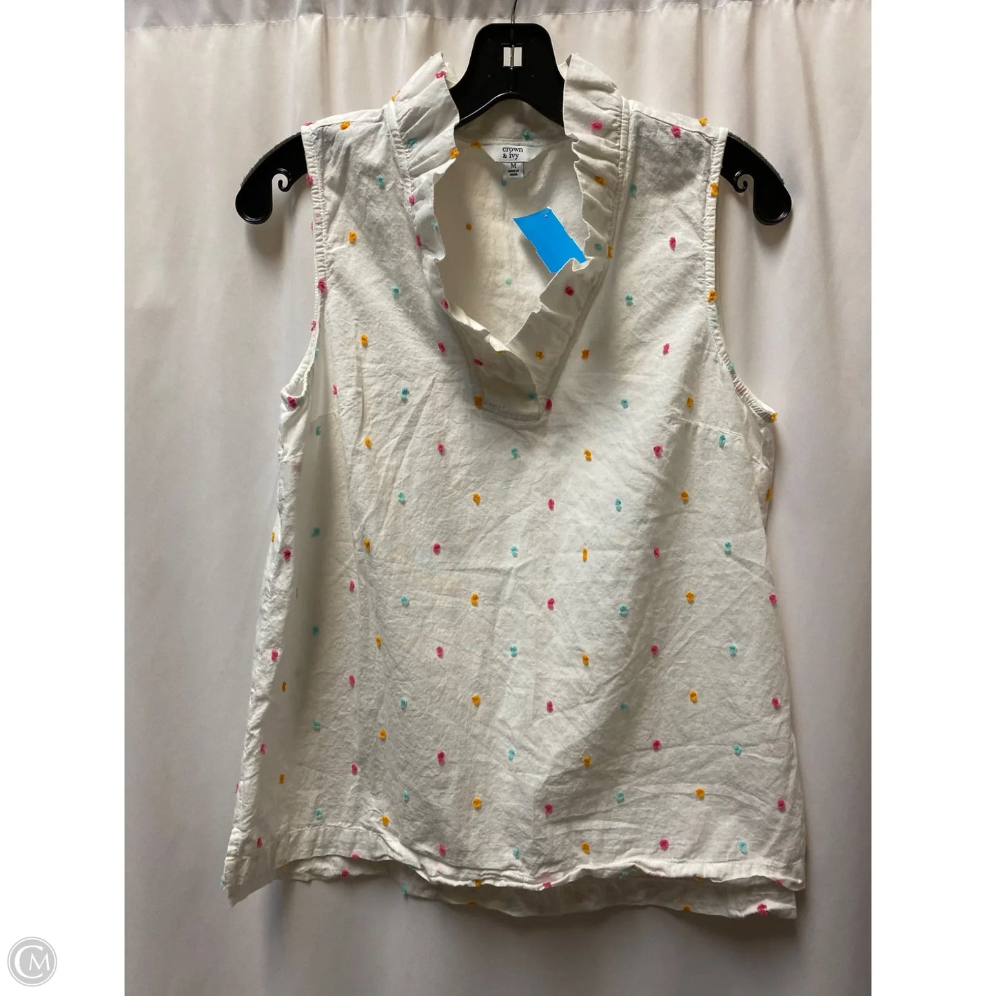 Top Sleeveless By Crown And Ivy In White, Size: M