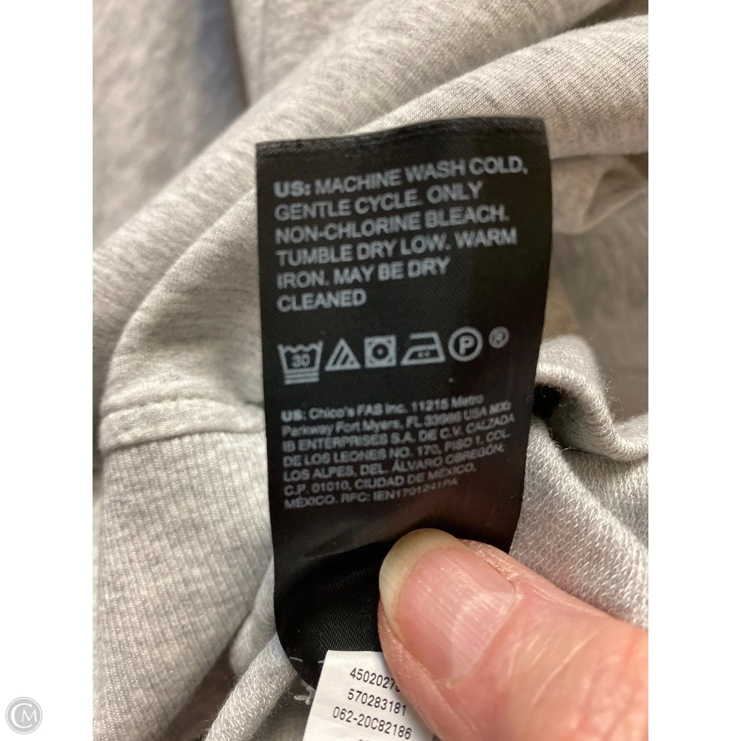 Sweatshirt Hoodie By Chicos In Grey, Size: Xl