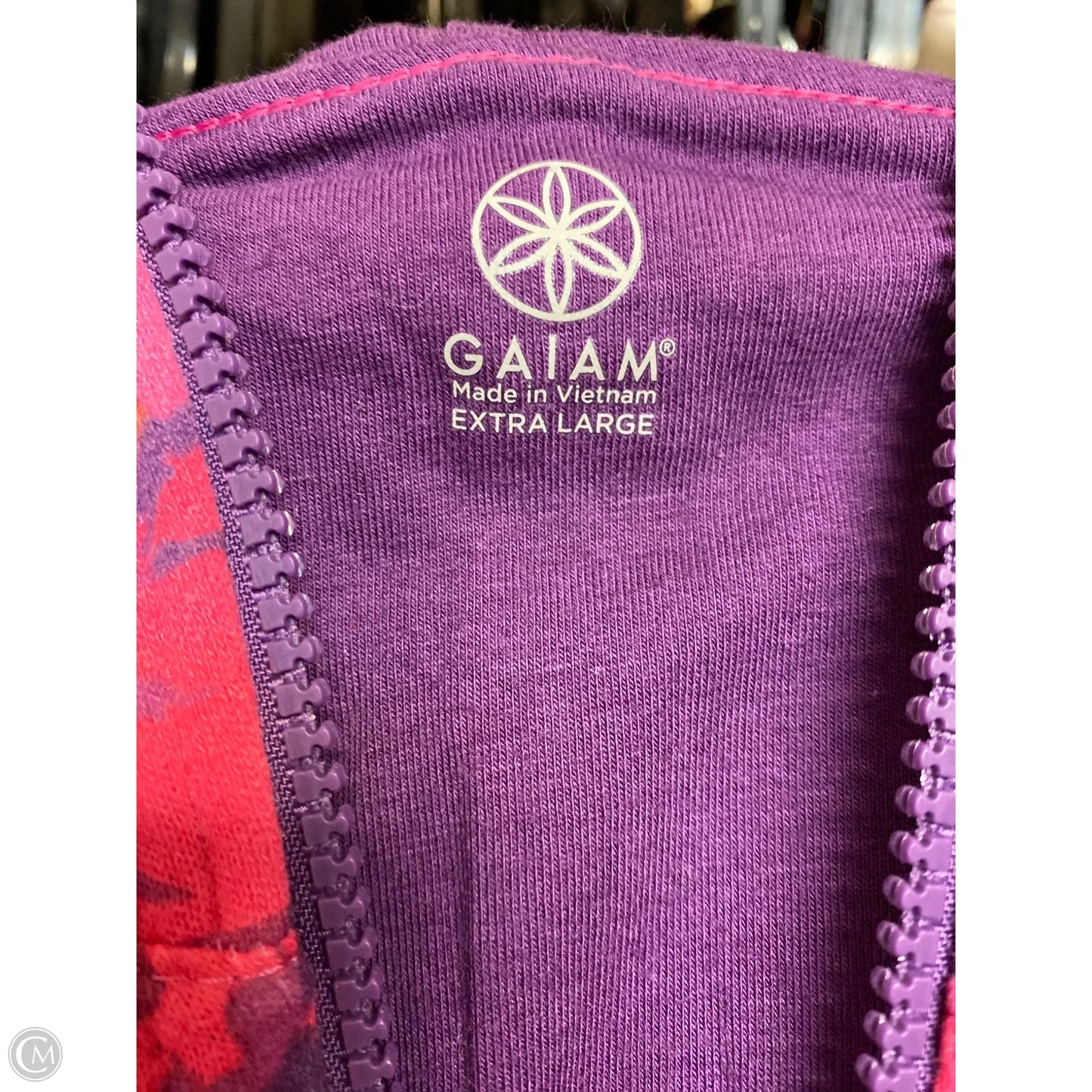 Athletic Jacket By Gaiam In Purple, Size: Xl