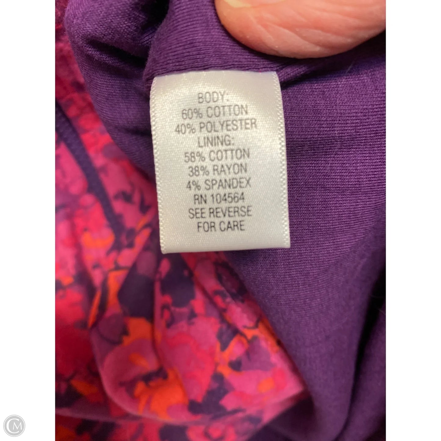 Athletic Jacket By Gaiam In Purple, Size: Xl