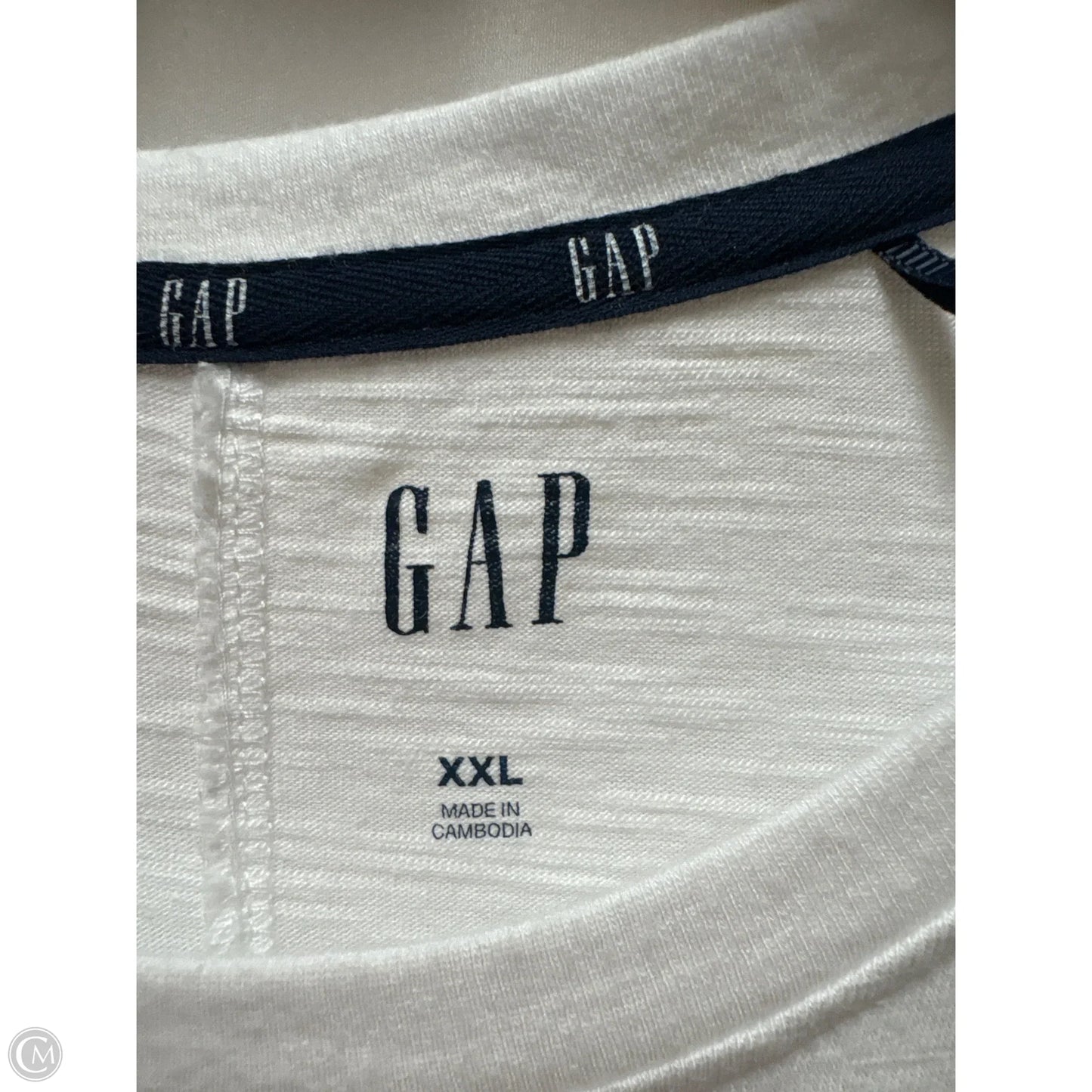 Top Long Sleeve By Gap In White, Size: Xxl