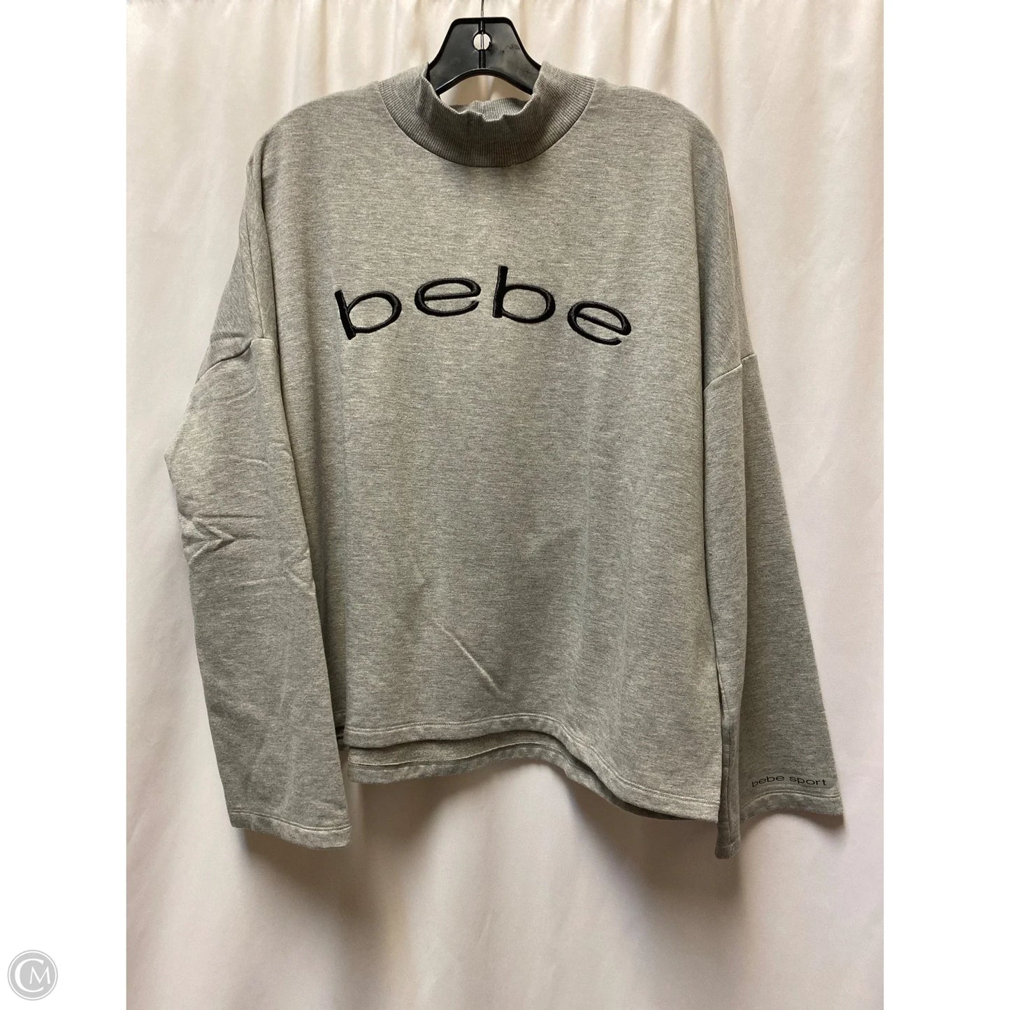 Sweatshirt Crewneck By Bebe In Grey, Size: Xl