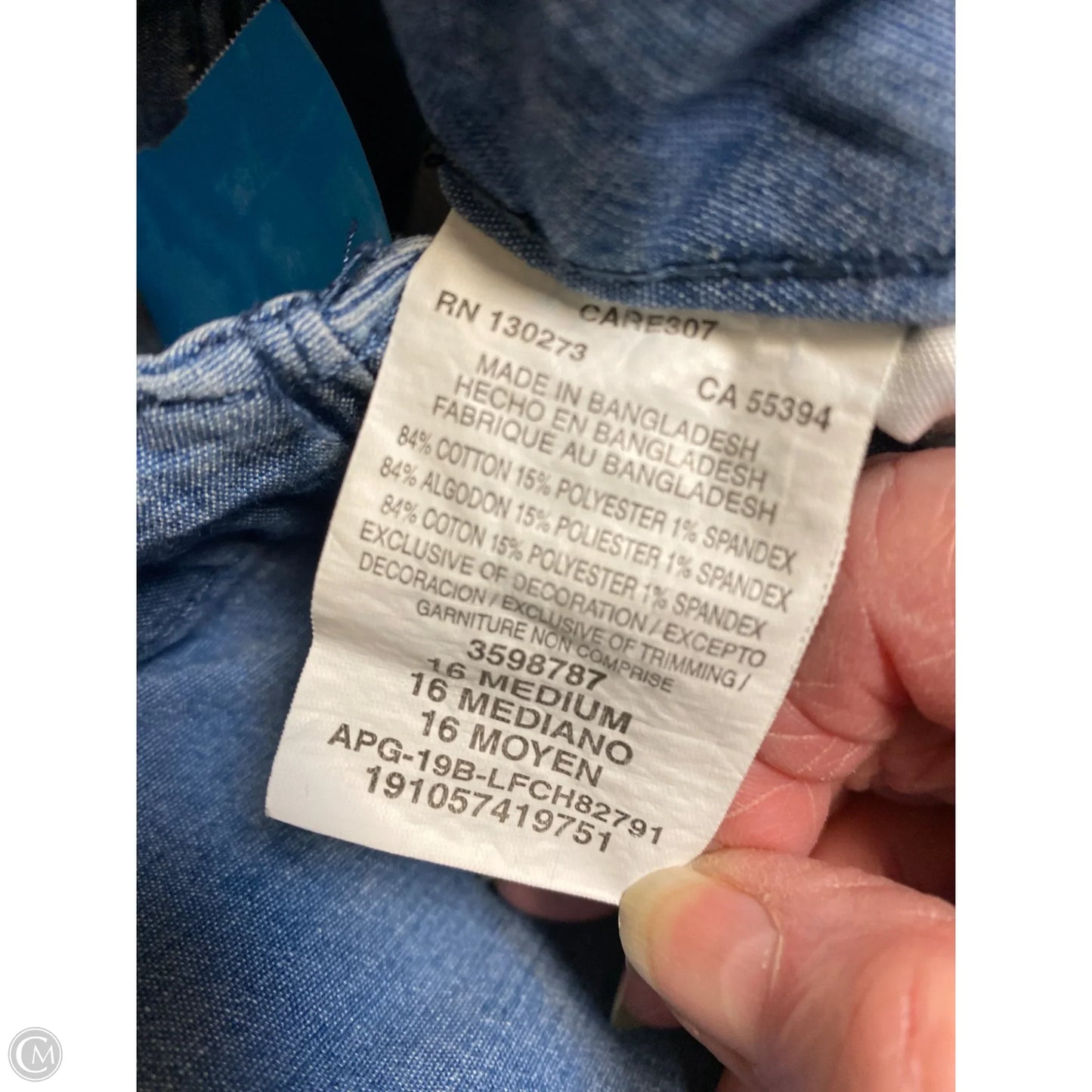 Shorts By Lee In Blue, Size: 16