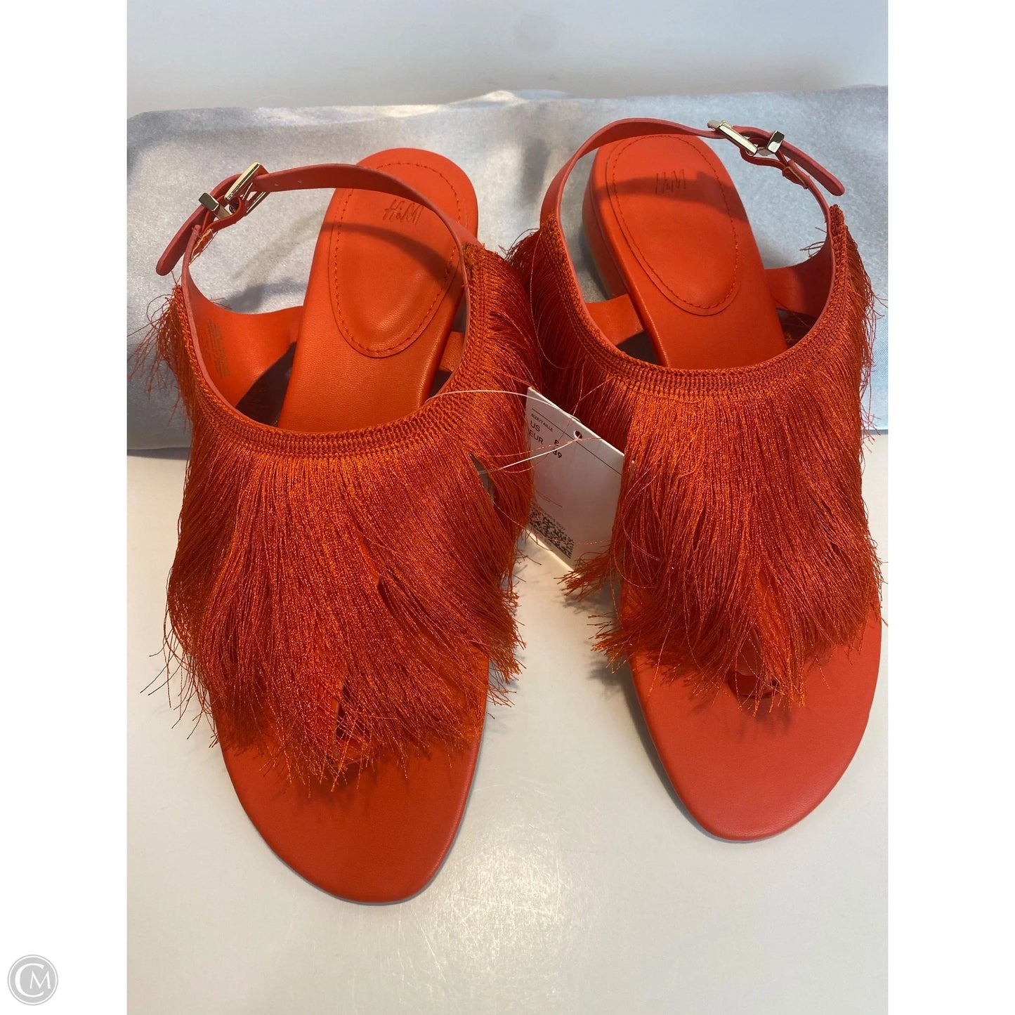 Sandals Flats By H&m In Orange, Size: 8