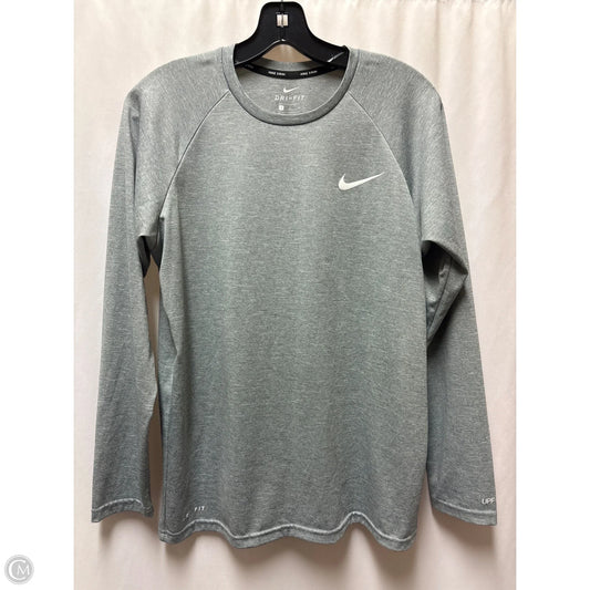 Athletic Top Long Sleeve Crewneck By Nike In Grey, Size: S