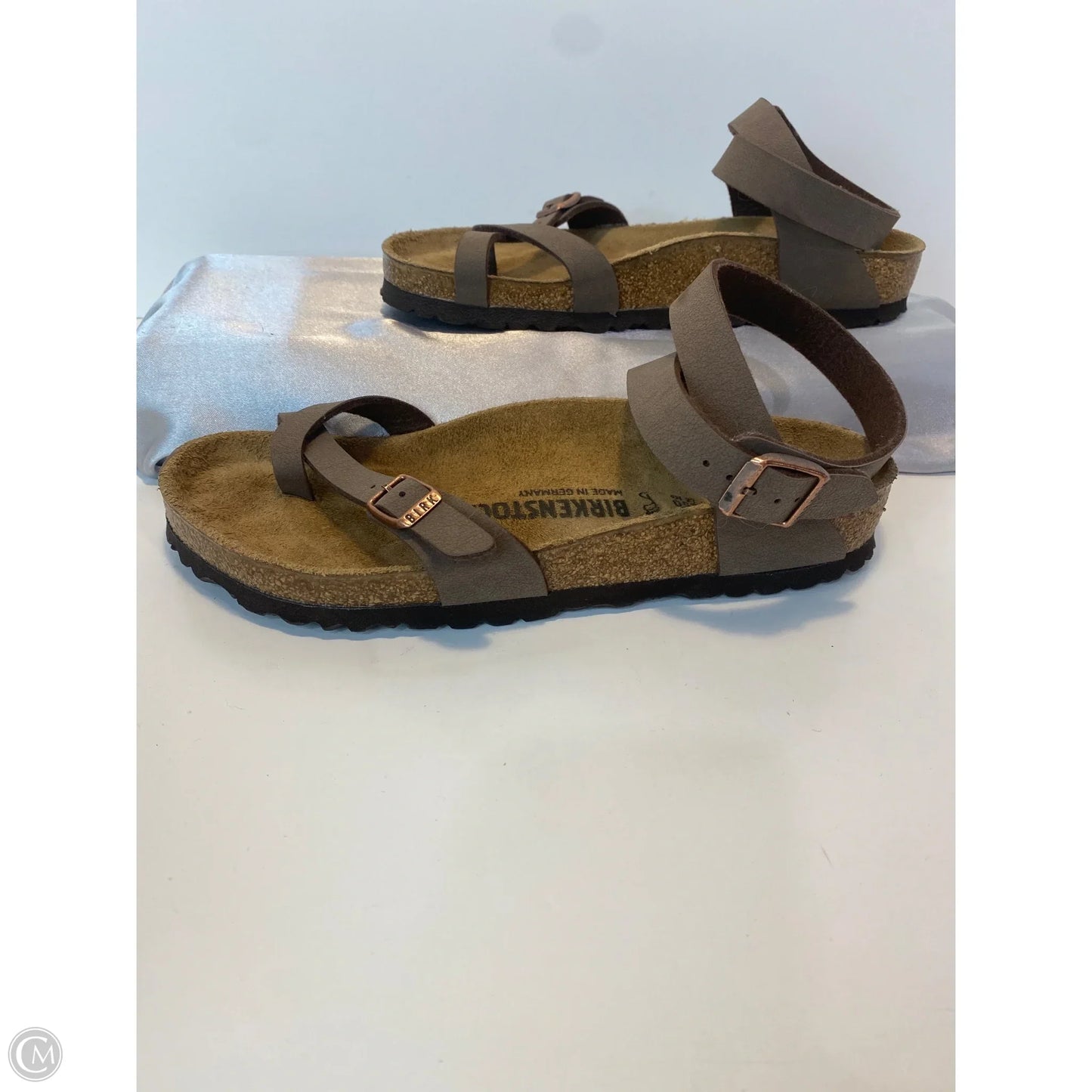 Sandals Flats By Birkenstock In Brown, Size: 8.5