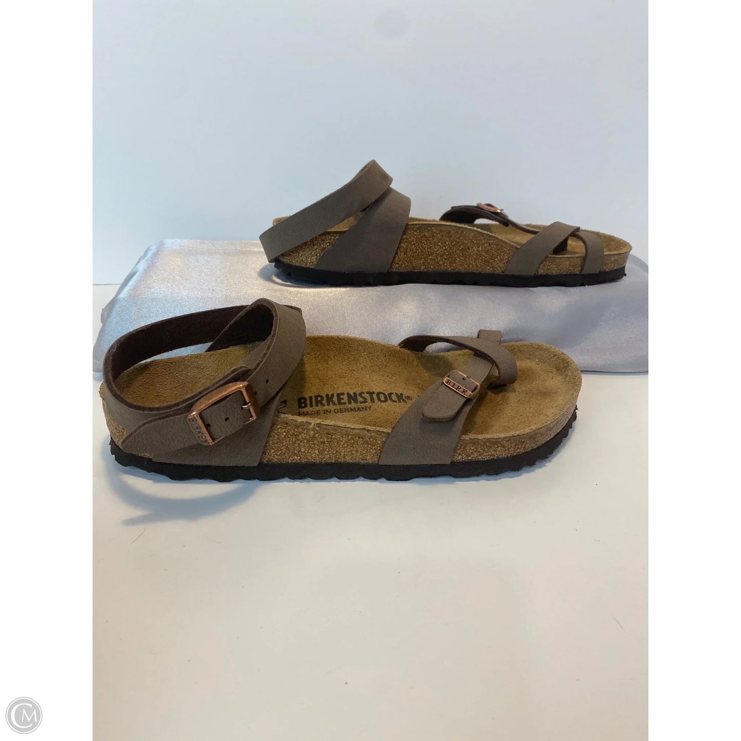 Sandals Flats By Birkenstock In Brown, Size: 8.5