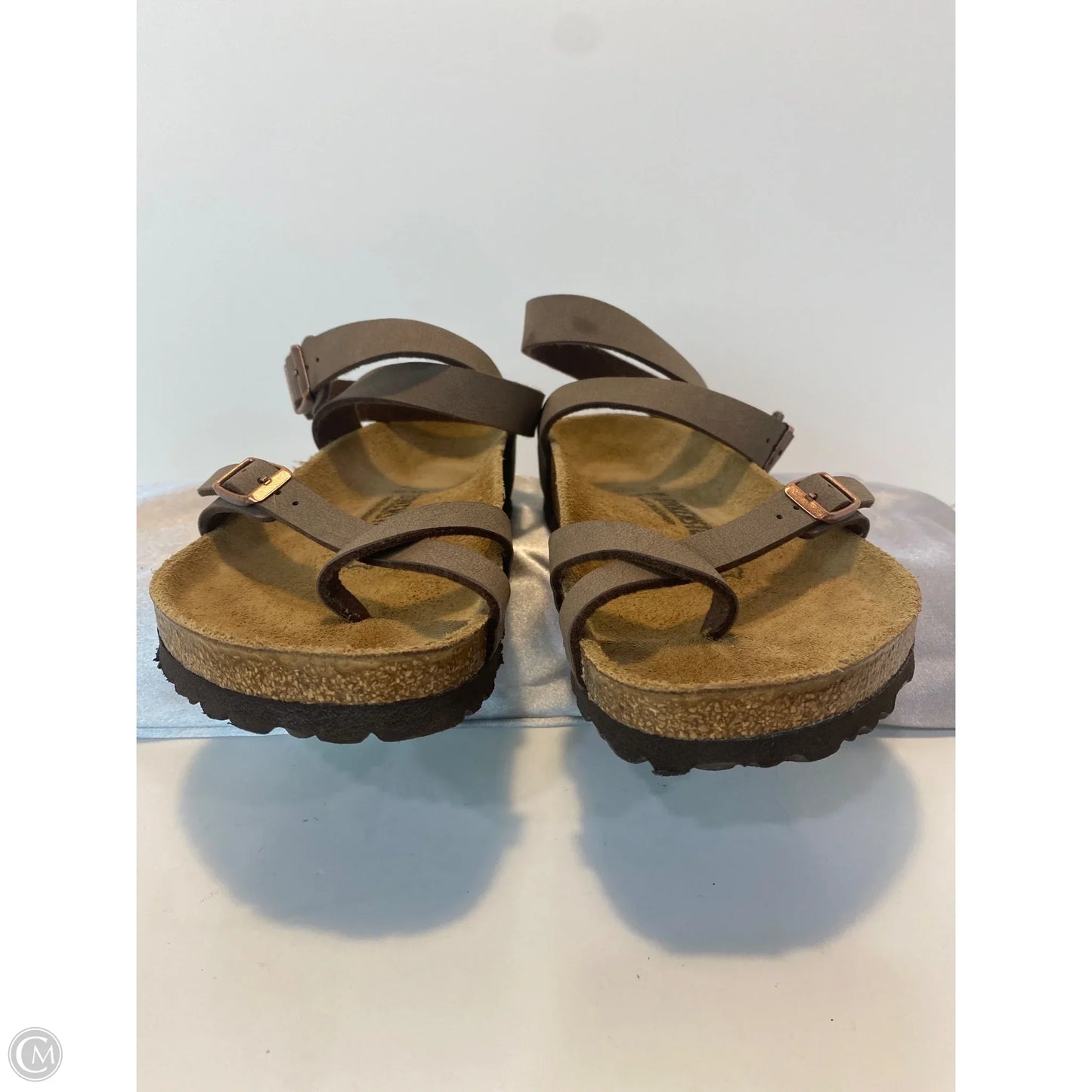 Sandals Flats By Birkenstock In Brown, Size: 8.5