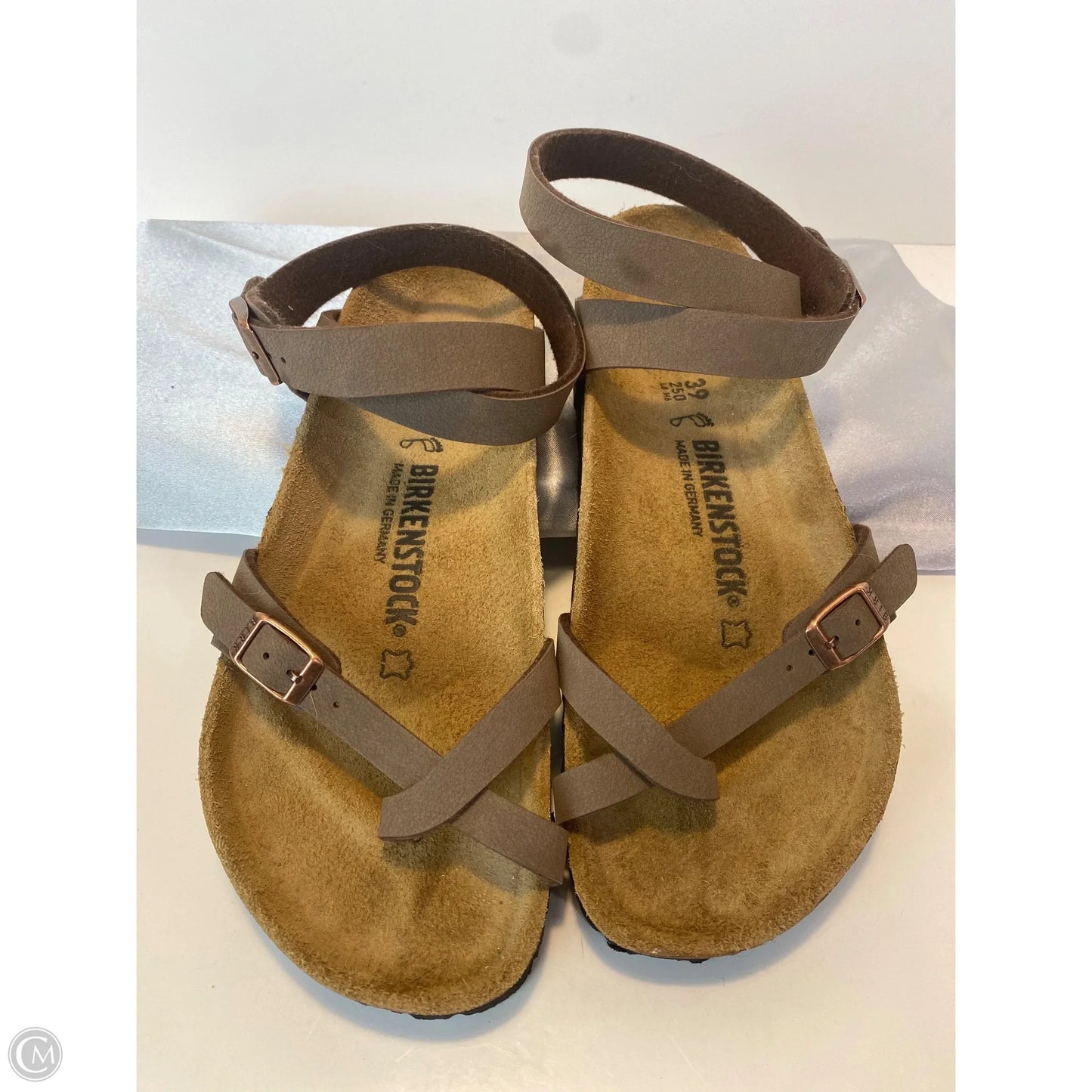 Sandals Flats By Birkenstock In Brown, Size: 8.5