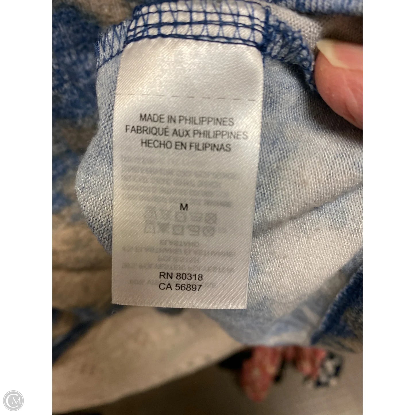 Top Long Sleeve By Lucky Brand In Blue, Size: M