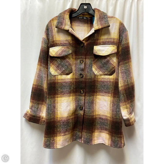Jacket Shirt By Prettygarden In Maroon, Size: M
