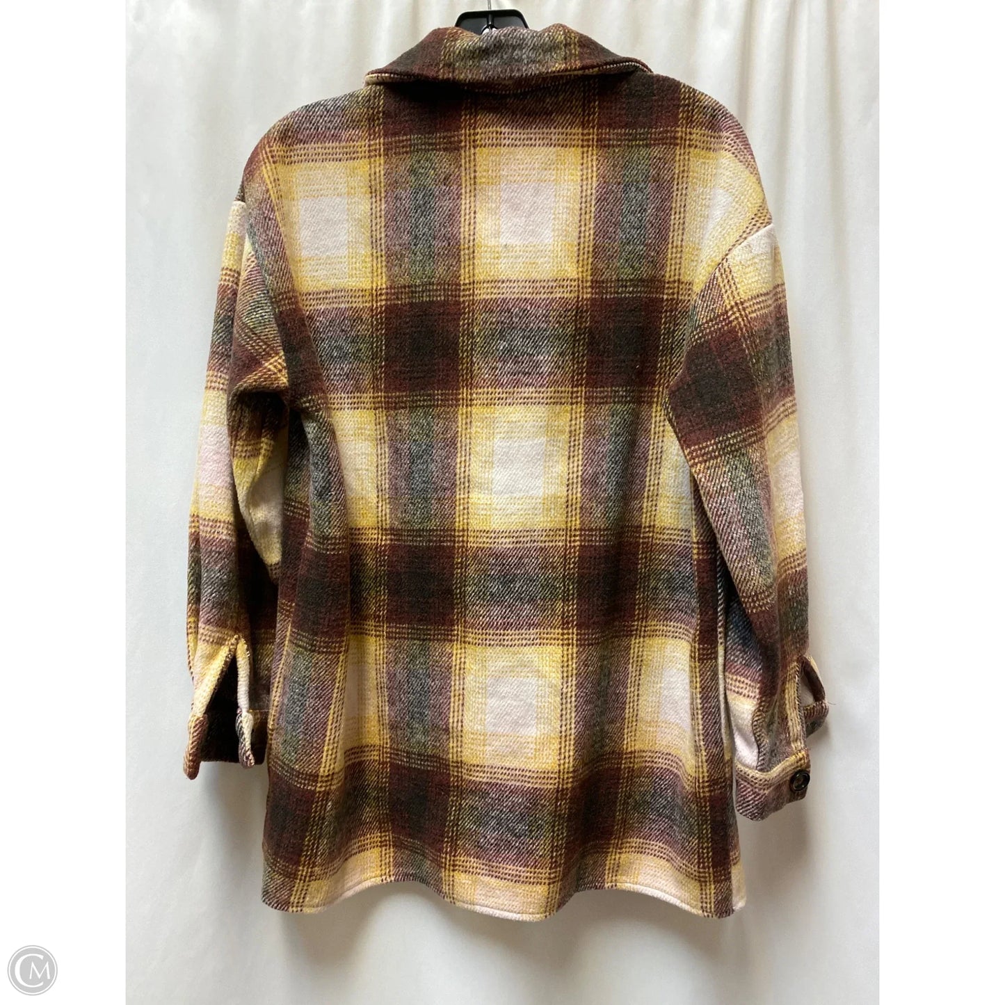 Jacket Shirt By Prettygarden In Maroon, Size: M