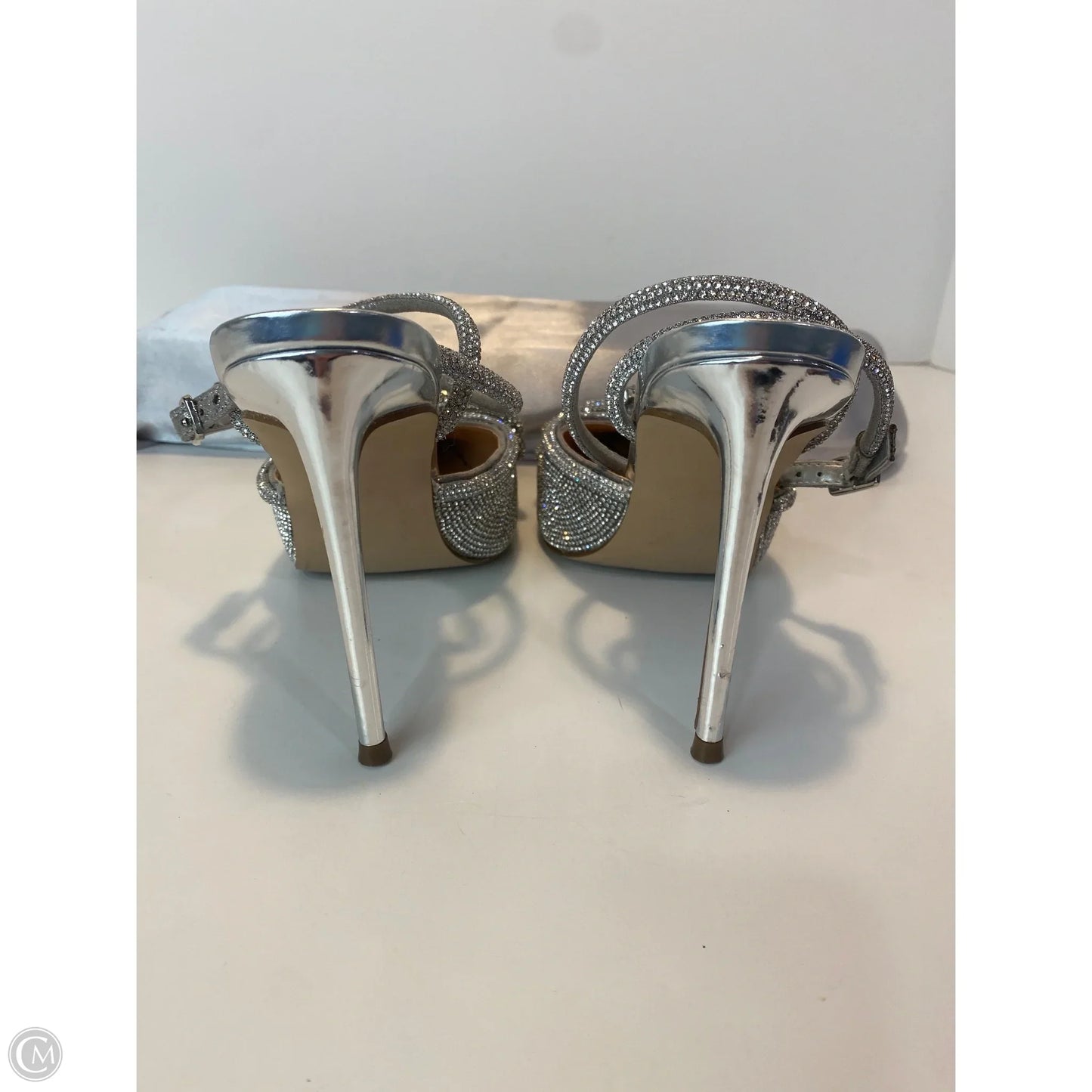 Shoes Heels Stiletto By Steve Madden In Silver, Size: 8.5