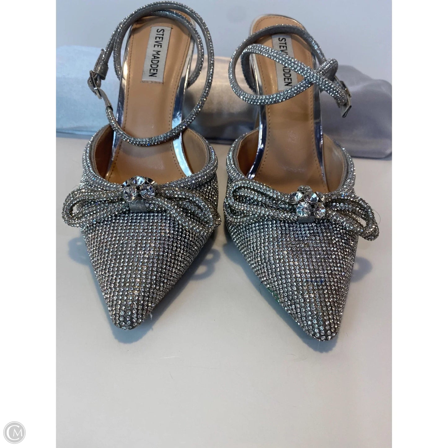 Shoes Heels Stiletto By Steve Madden In Silver, Size: 8.5
