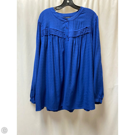 Top Long Sleeve By Lane Bryant In Blue, Size: 2x