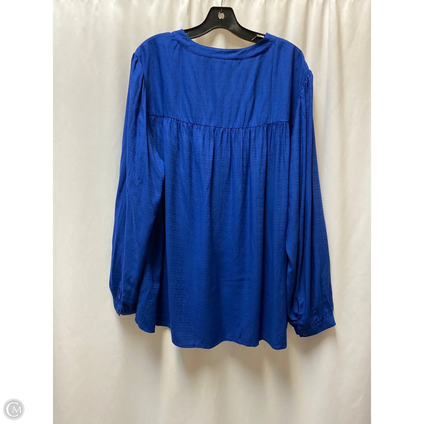 Top Long Sleeve By Lane Bryant In Blue, Size: 2x