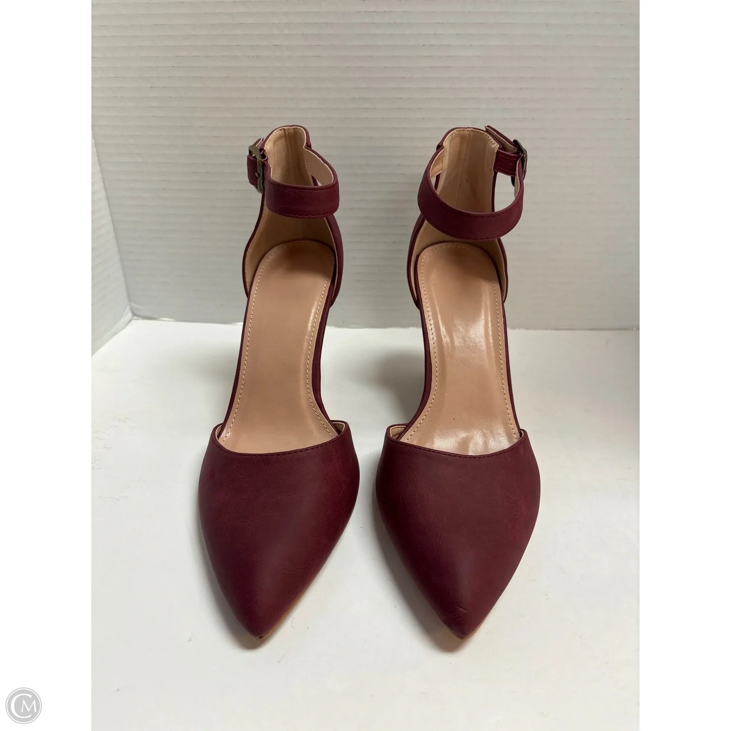 Shoes Heels Block By Clothes Mentor In Maroon, Size: 8