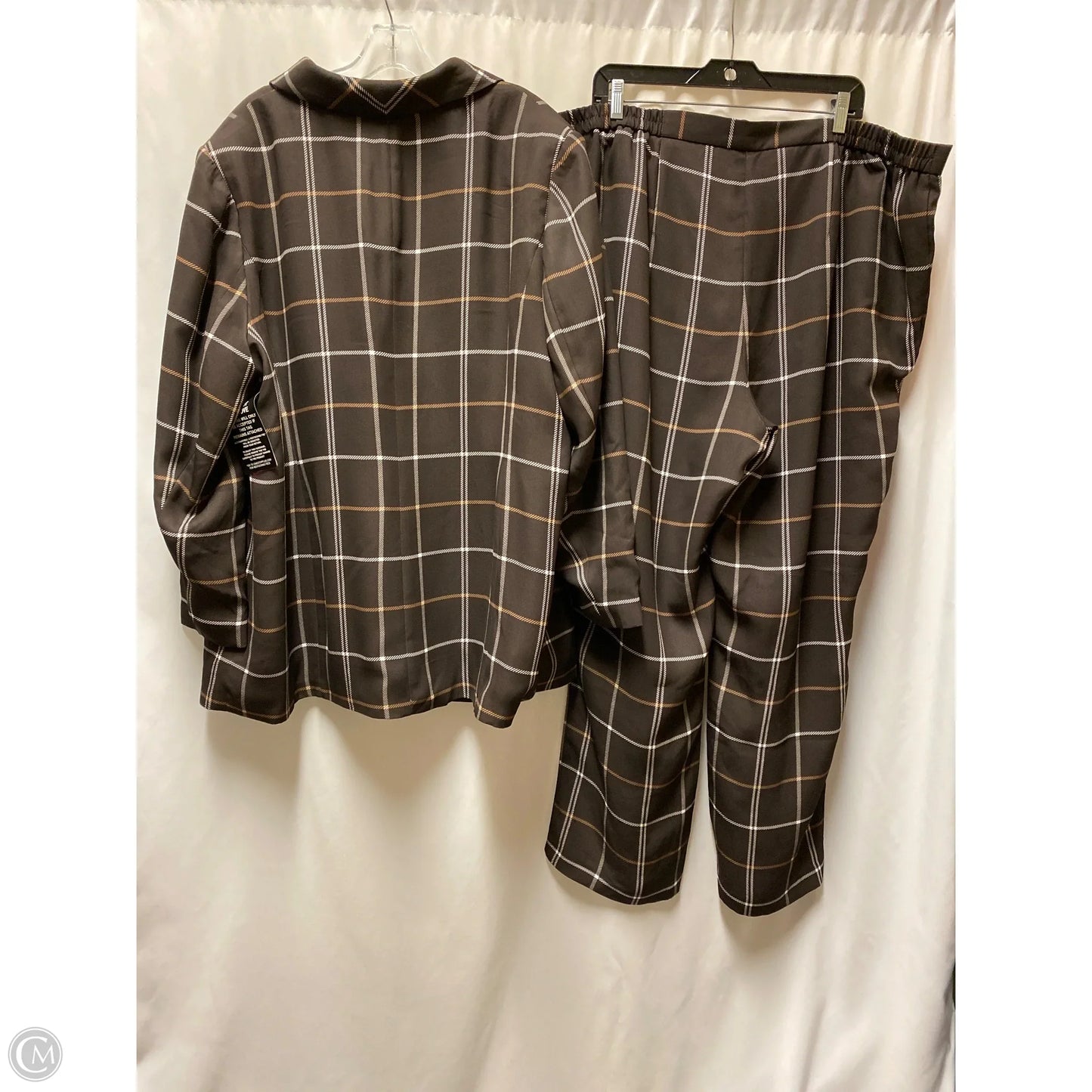 Pants Suit 2pc By Jessica London In Brown, Size: 4x