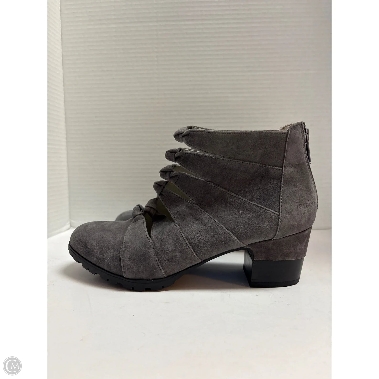 Shoes Heels Block By Jambu In Grey, Size: 8