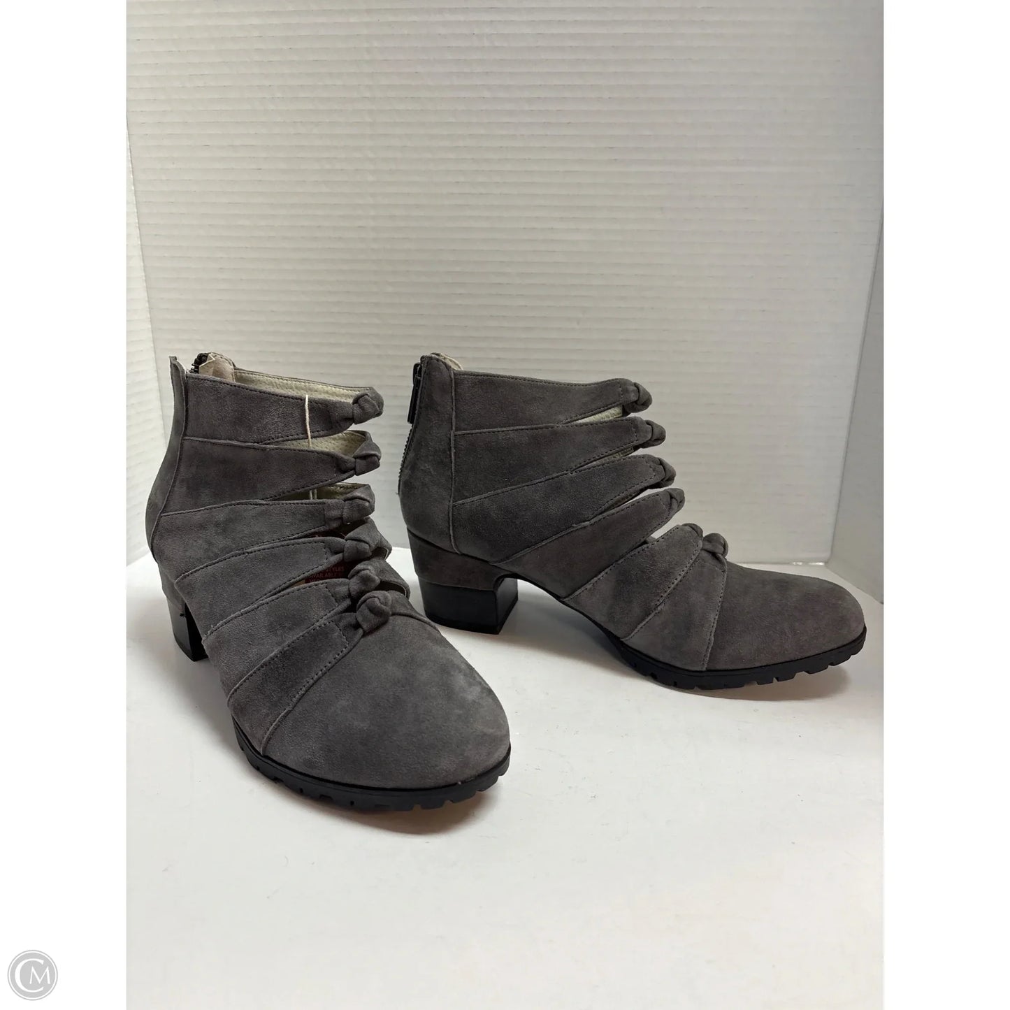 Shoes Heels Block By Jambu In Grey, Size: 8