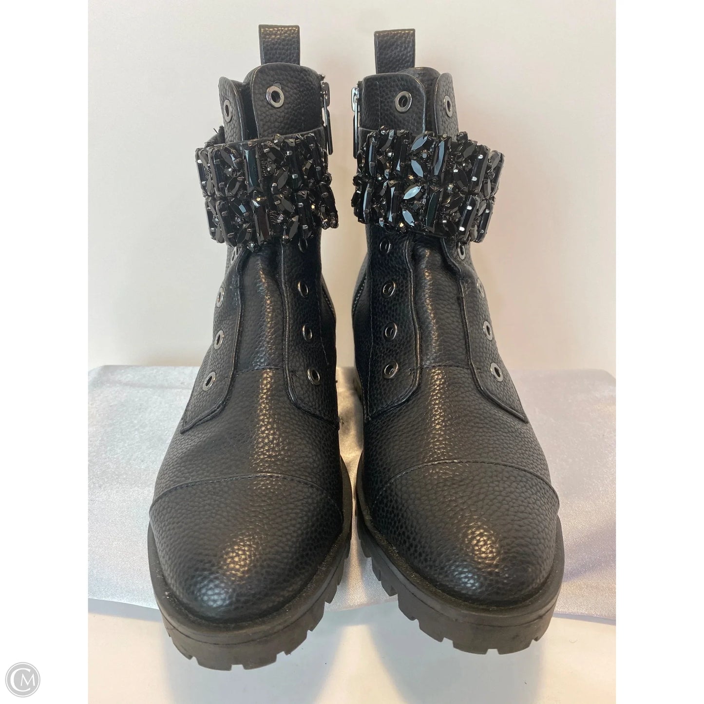 Boots Designer By Karl Lagerfeld In Black, Size: 7