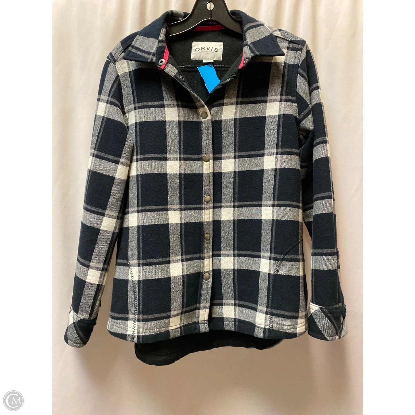 Jacket Shirt By Orvis In Black & White, Size: M