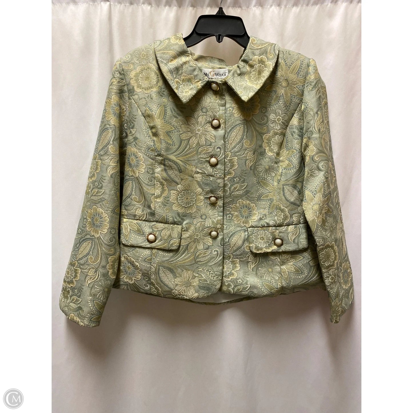 Blazer By Clothes Mentor In Green, Size: M