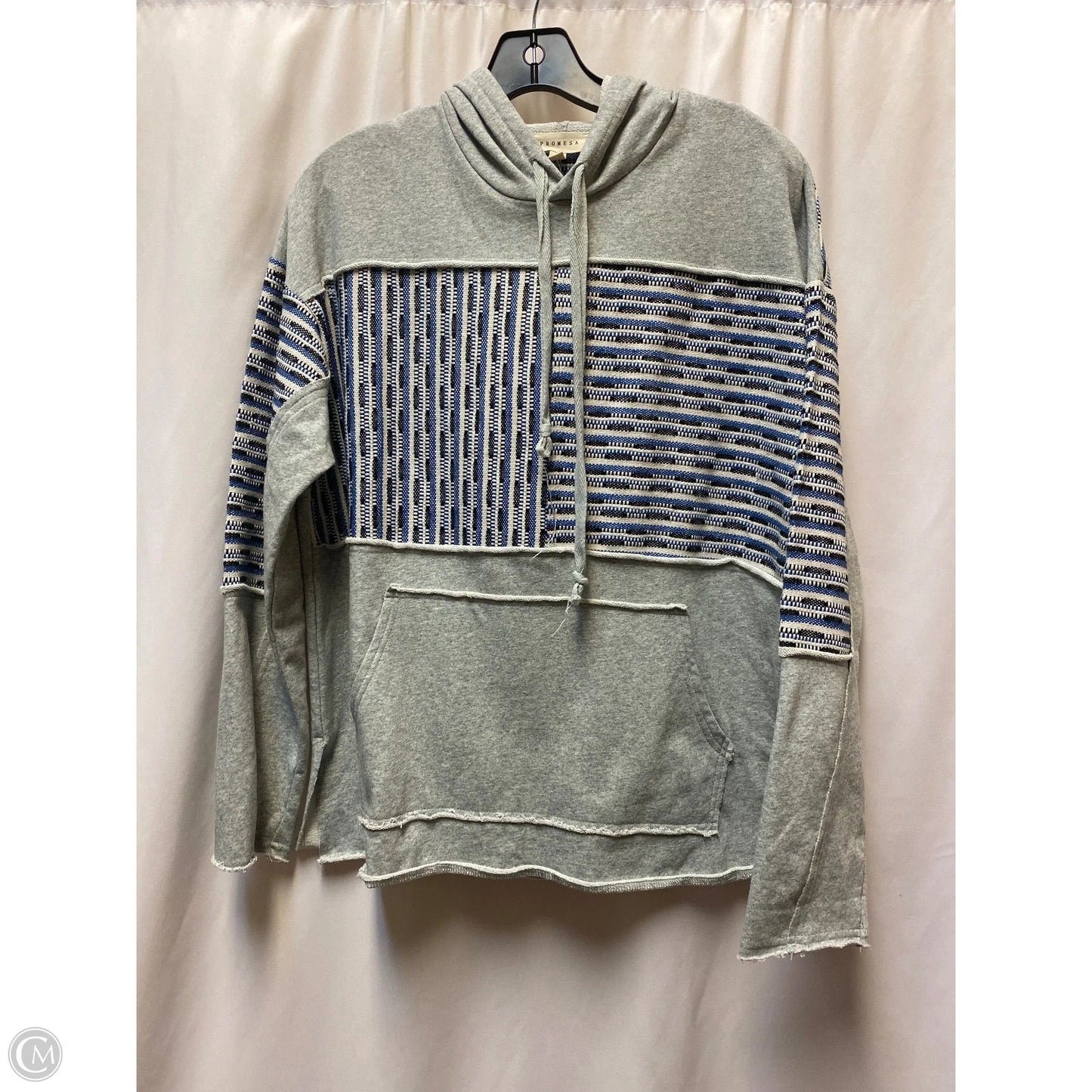 Sweatshirt Hoodie By Promesa In Grey, Size: M