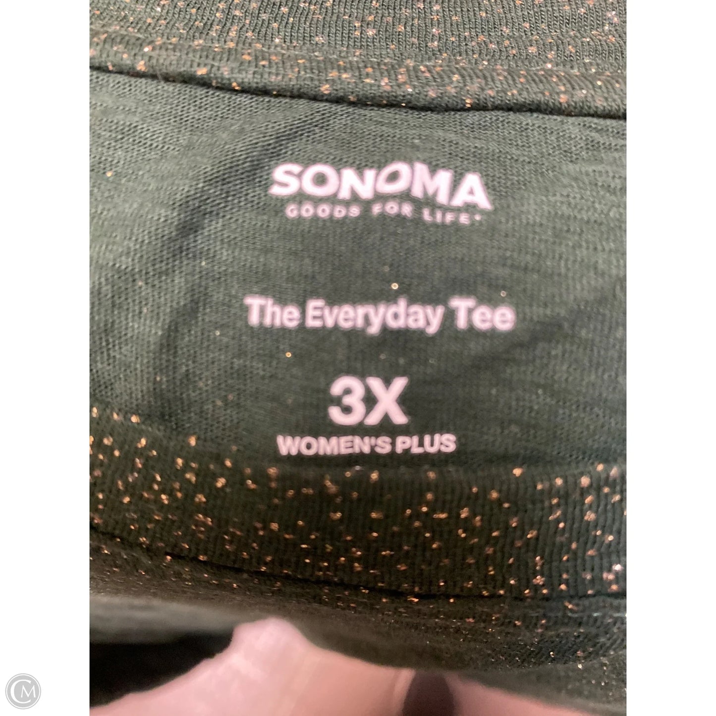 Top Long Sleeve By Sonoma In Green, Size: 3x