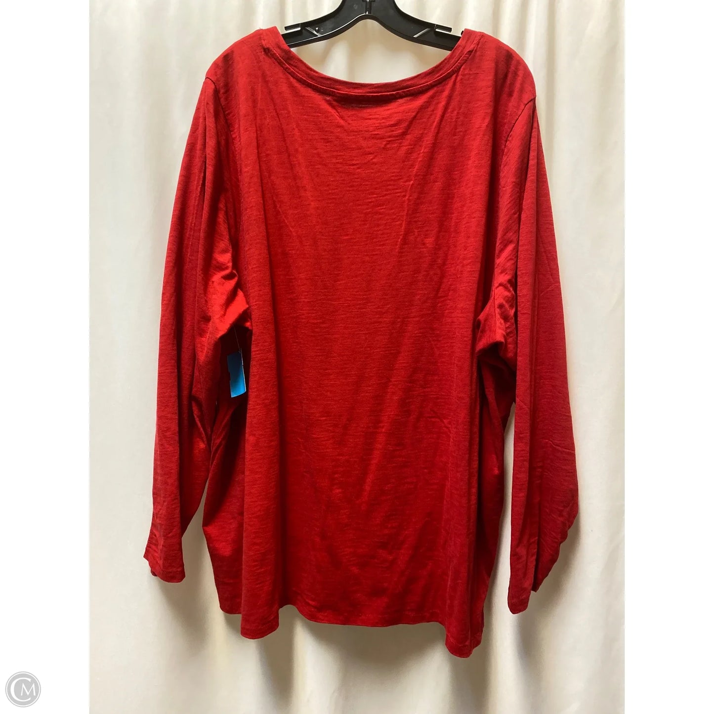 Top Long Sleeve By Sonoma In Red, Size: 3x