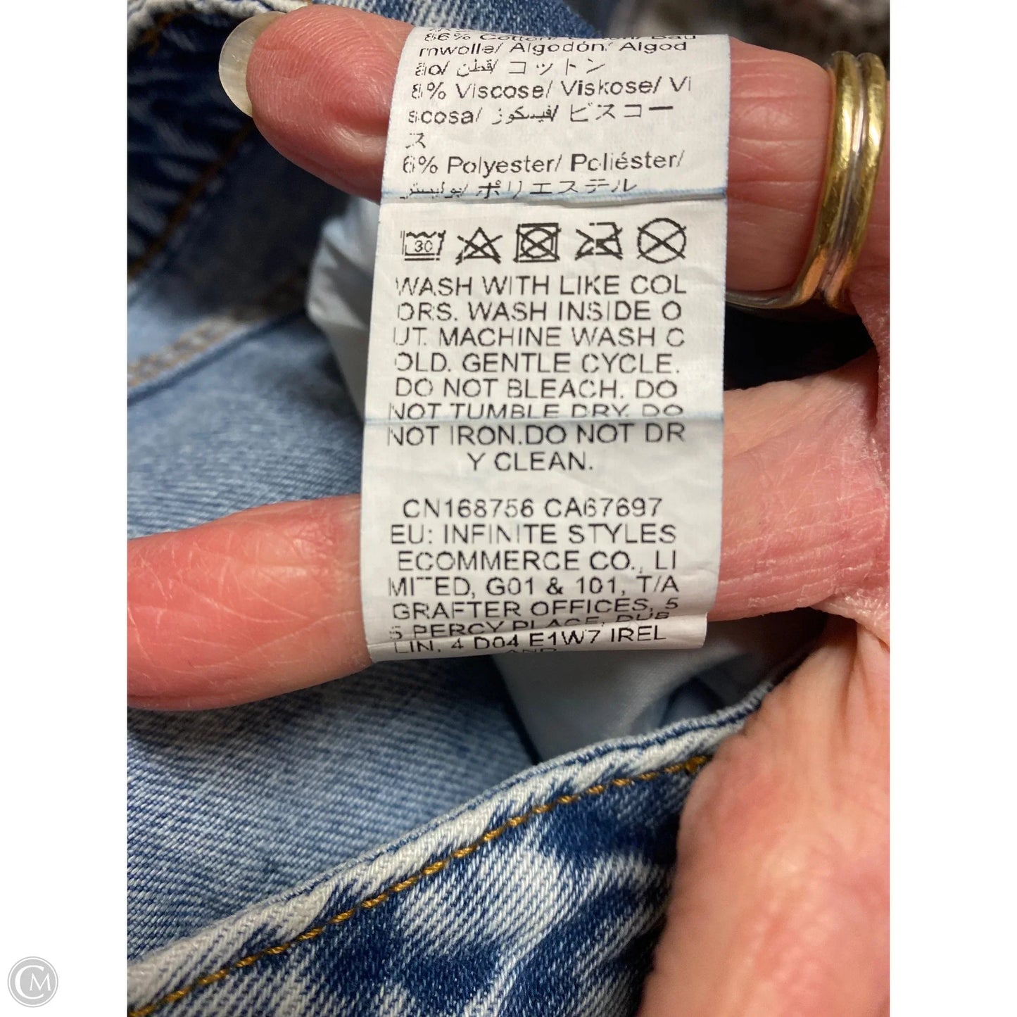 Jeans Straight By Shein In Blue Denim, Size: 10