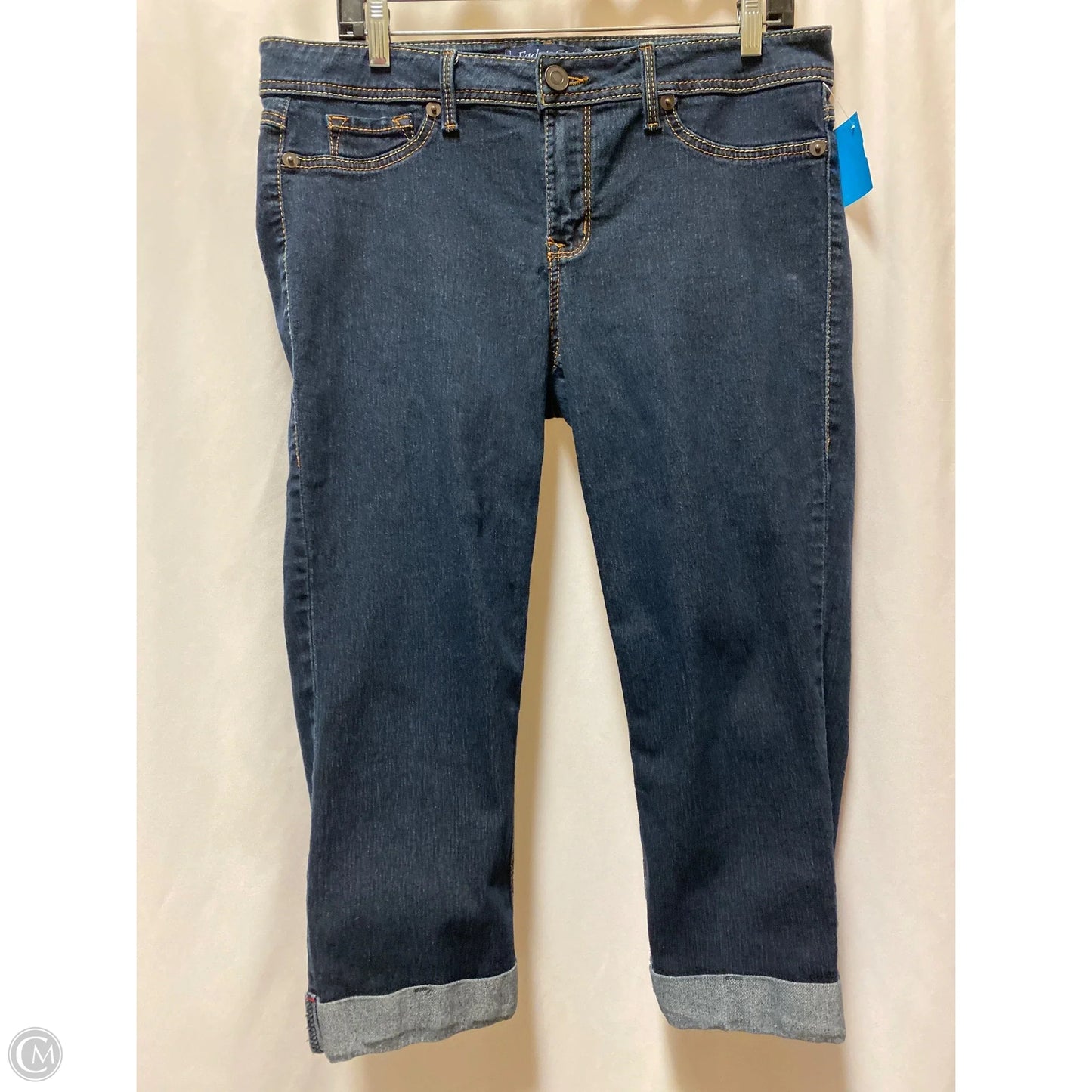Jeans Cropped By Clothes Mentor In Blue Denim, Size: 12