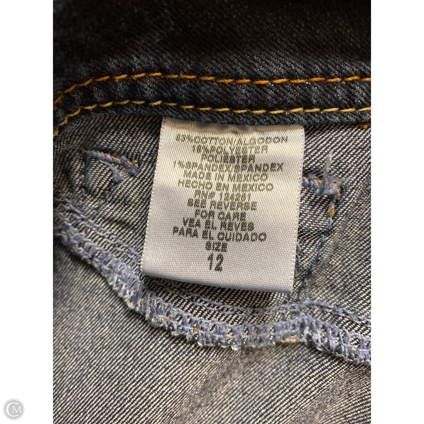 Jeans Cropped By Clothes Mentor In Blue Denim, Size: 12