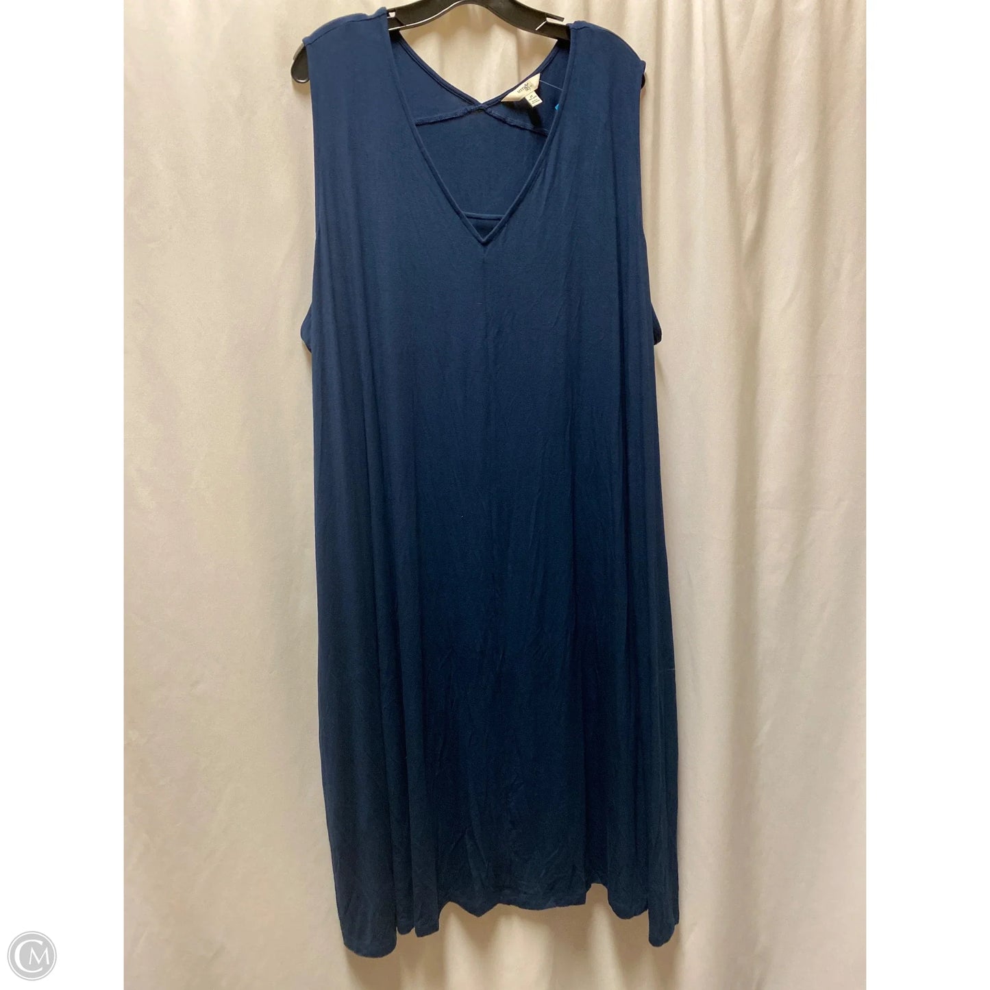 Dress Casual Midi By Terra & Sky In Navy, Size: 4x