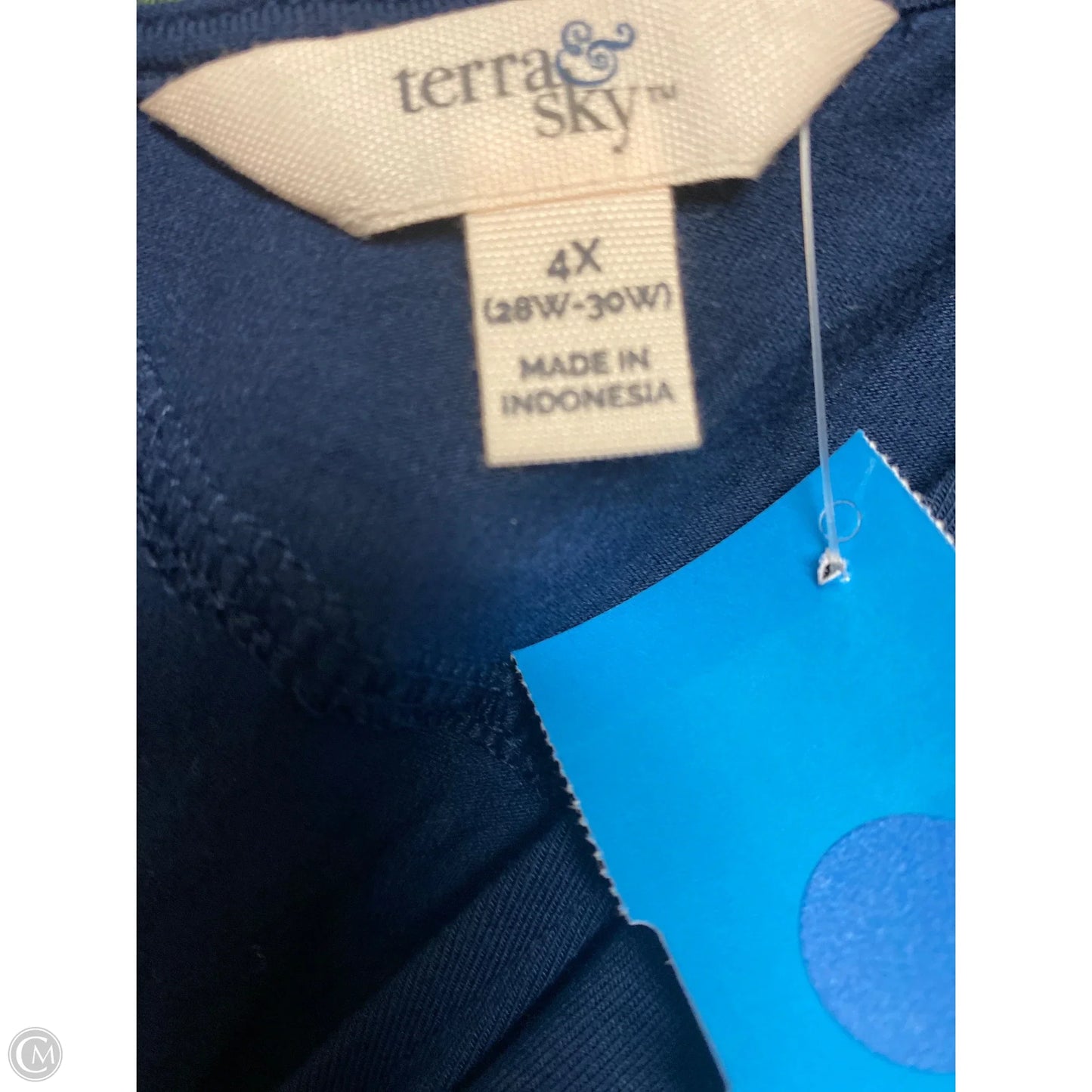 Dress Casual Midi By Terra & Sky In Navy, Size: 4x