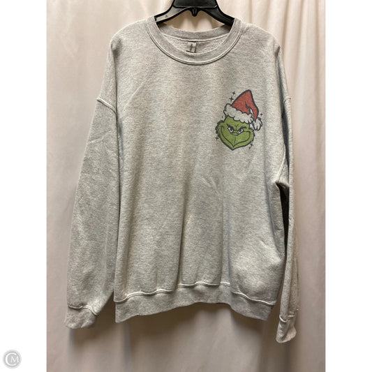 Sweatshirt Crewneck By Gildan In Grey, Size: Xl