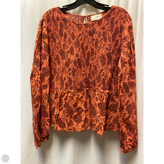 Top Short Sleeve By Forever 21 In Copper, Size: L