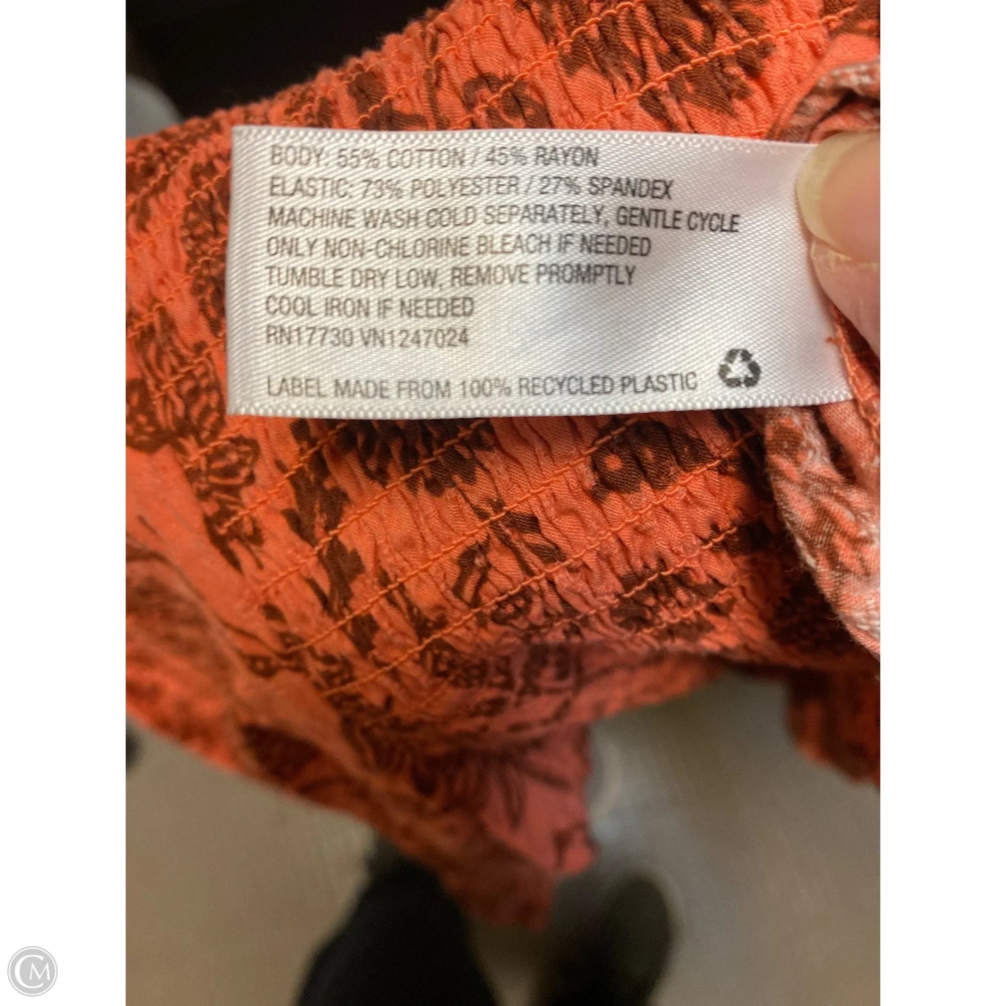 Top Short Sleeve By Forever 21 In Copper, Size: L