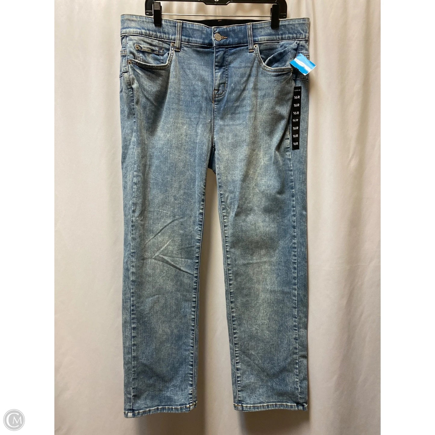 Jeans Straight By Torrid In Blue Denim, Size: 16