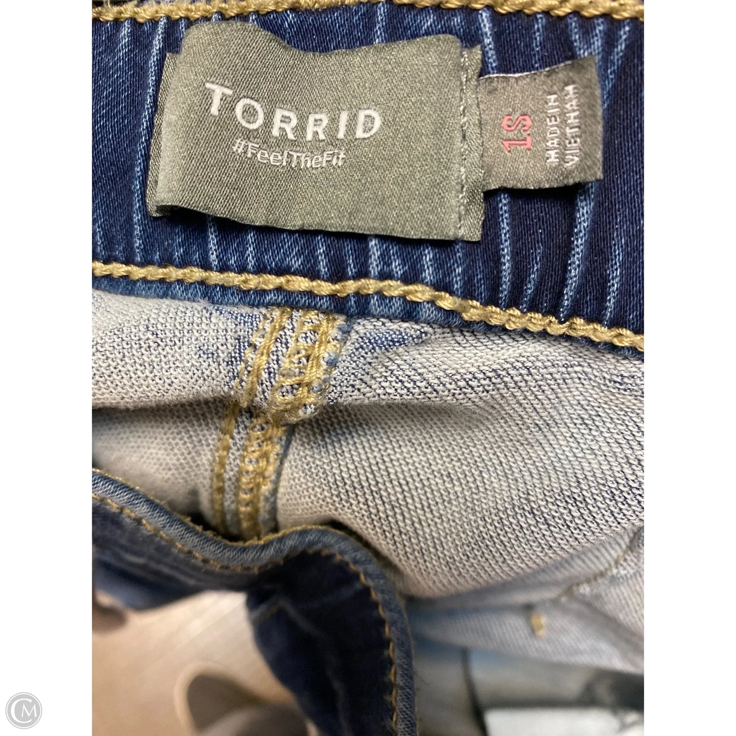 Jeans Straight By Torrid In Blue Denim, Size: 14