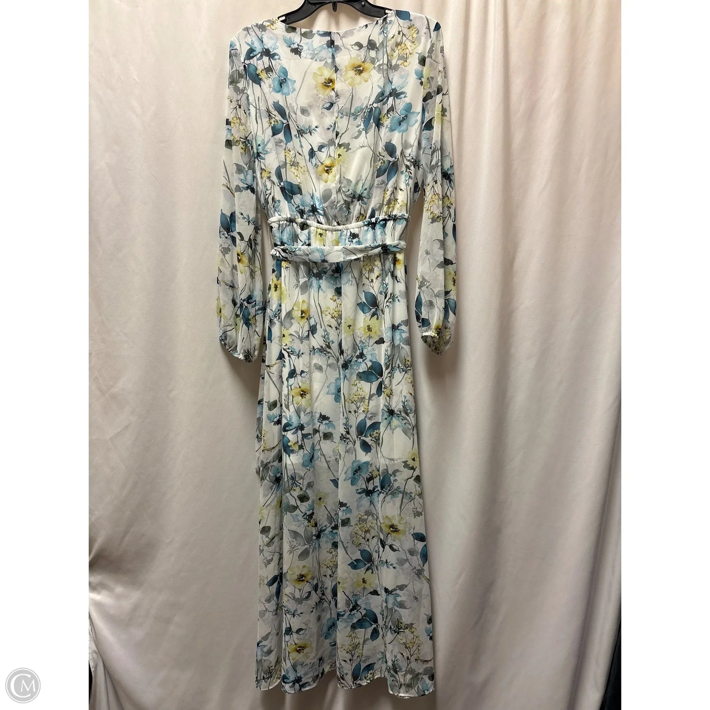 Dress Casual Maxi By Nine West In White & Yellow, Size: S