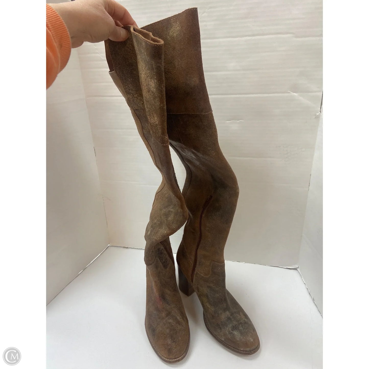 Boots Over-the-knee Heels By Diba In Brown, Size: 9.5