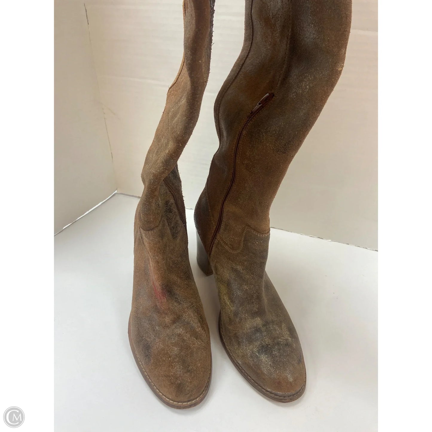 Boots Over-the-knee Heels By Diba In Brown, Size: 9.5