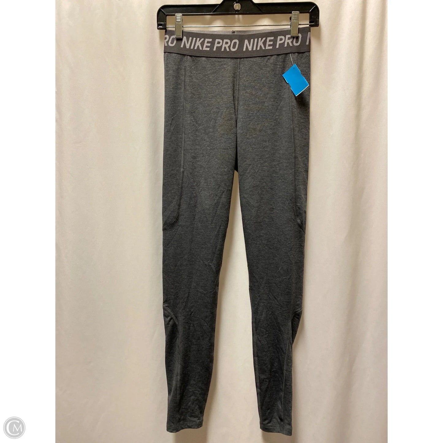 Athletic Leggings By Nike In Grey, Size: S