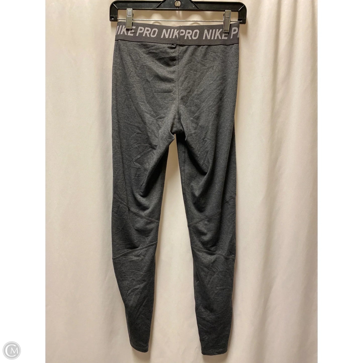 Athletic Leggings By Nike In Grey, Size: S