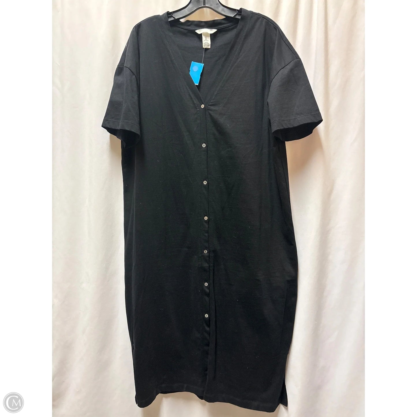 Dress Casual Maxi By H&m In Black, Size: L