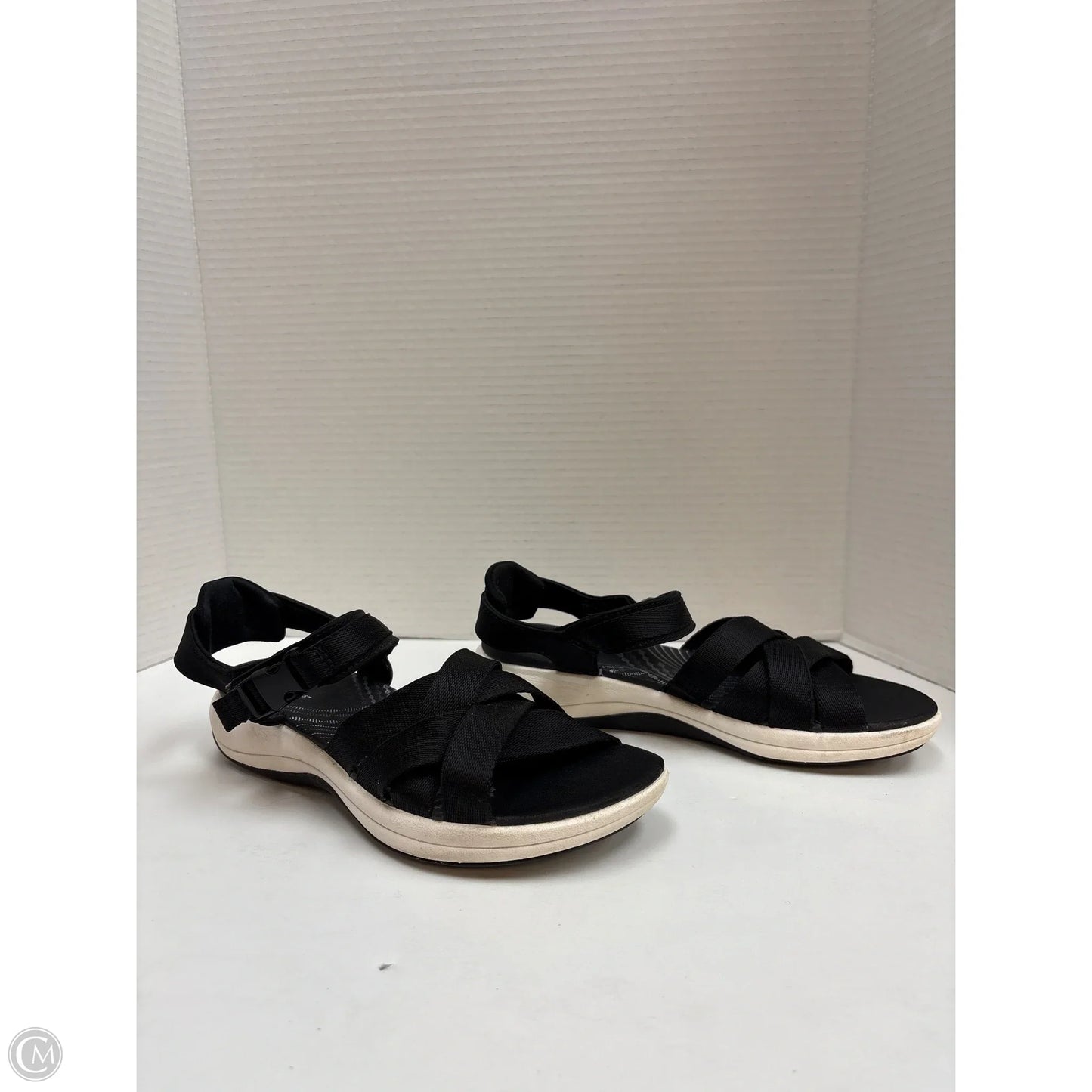 Sandals Flats By Clarks In Black, Size: 7