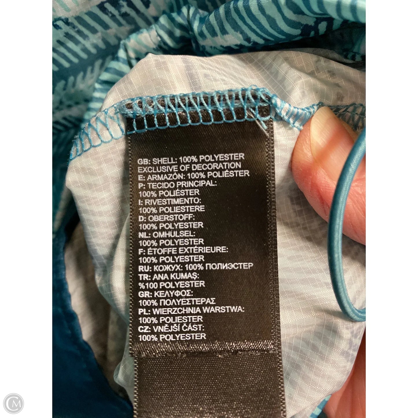 Jacket Windbreaker By The North Face In Aqua, Size: M